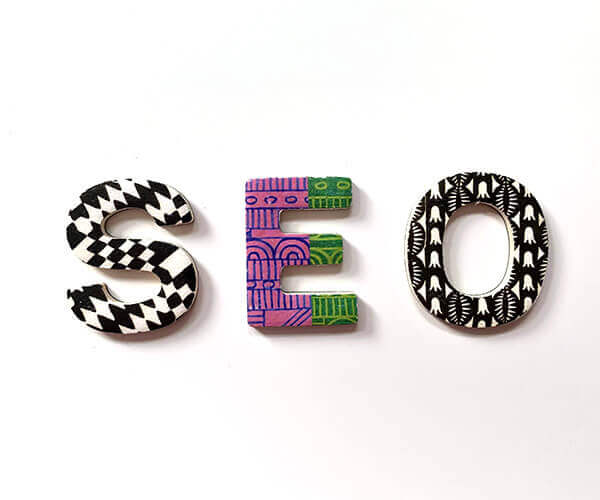 3D letters spelling out SEO